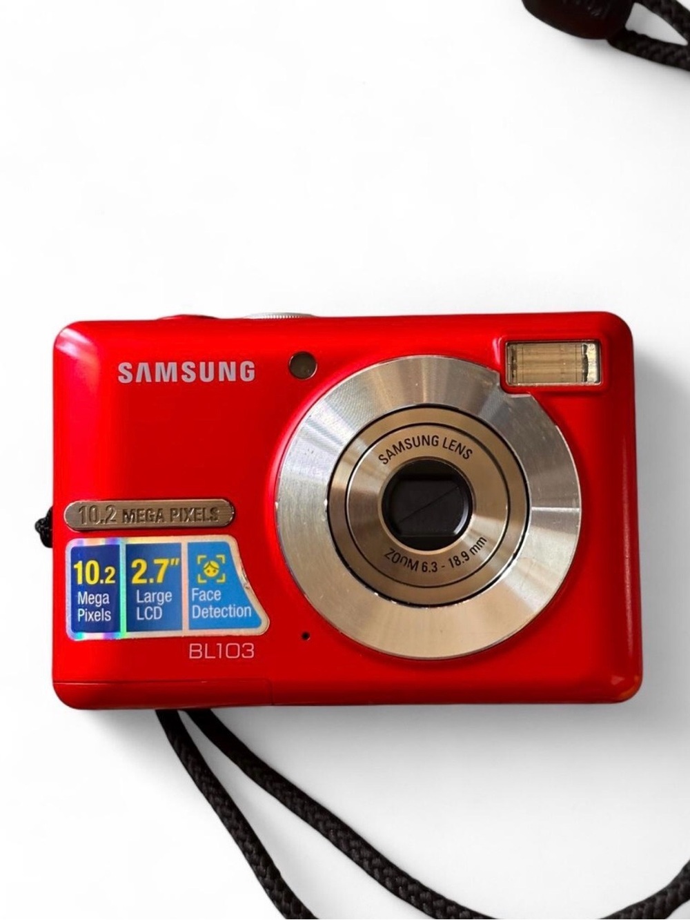 Samsung BL103 10.2MP Digital Camera Red Tested Working Records Video
